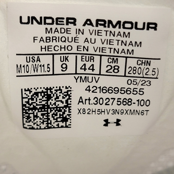 Under Armour Shakedown Elite Breeze White Track Field 3027568-100 Men's Size 10 - Picture 4 of 9